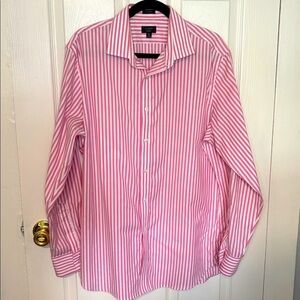 J.Crew Men’s Ludlow Classic Fit Button-Down Shirt | Pink & White | Size 16.5 35